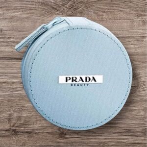 Prada Beauty Limited Edition Blue Round Cosmetic Case